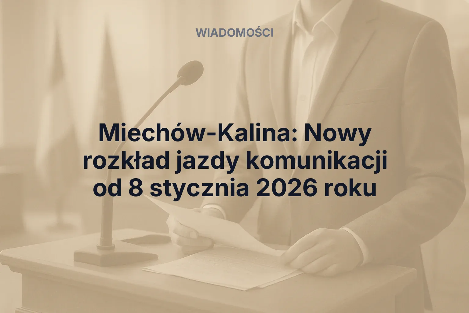 Miechów-Kalina: Nowy rozkład jazdy komunikacji od 8 stycznia 2026 roku