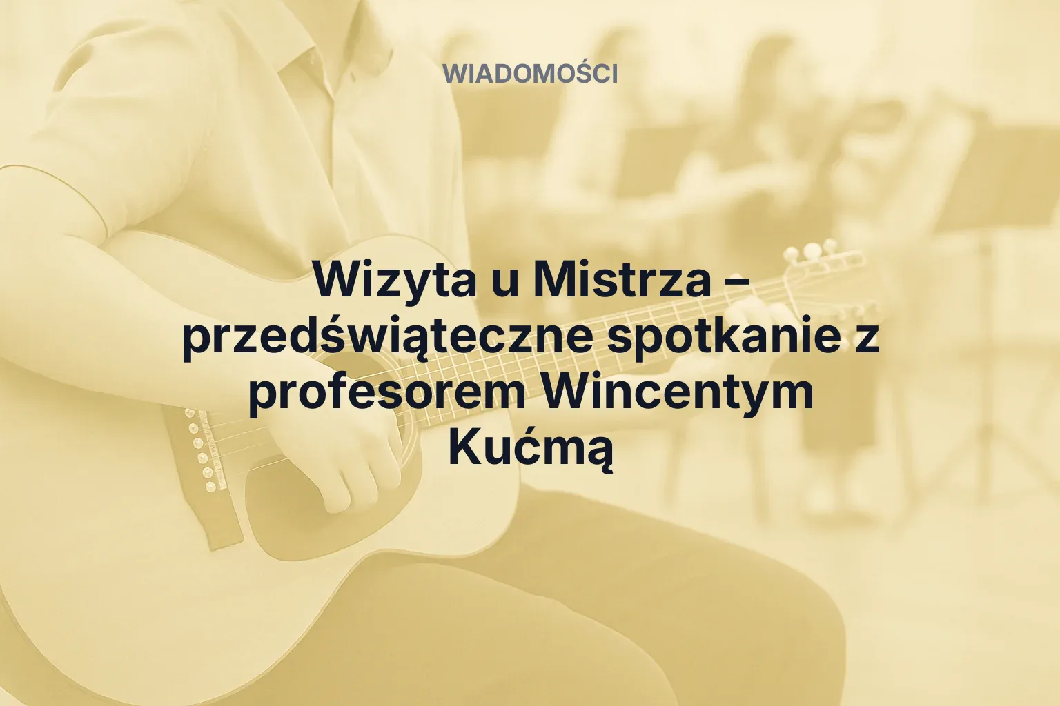 Miniatura: Wizyta u Mistrza – przedświąteczne spotkanie z profesorem Wincentym Kućmą